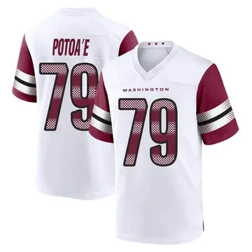 Youth Washington Commanders Benning Potoa'e White Game Jersey By Nike