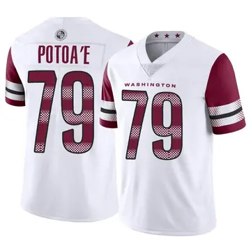 Youth Washington Commanders Benning Potoa'e White Limited Vapor Jersey By Nike