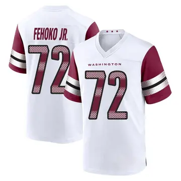 Youth Washington Commanders Viliami Fehoko Jr. White Game Jersey By Nike